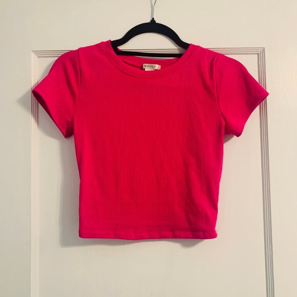 Pink Cropped Tee - Picture 1 of 3